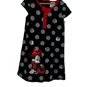 Disney Store Minnie Mouse Polka Dot embellished Dress girls size 5/6